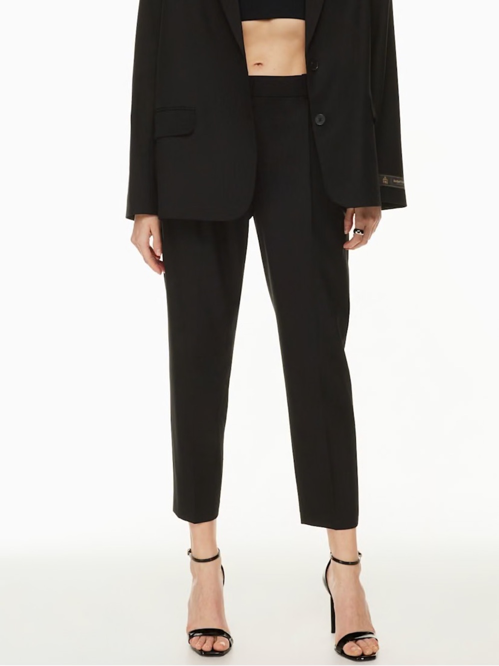 Aritzia Babaton Vogue pant 4 black wool pleated pants timeless old money